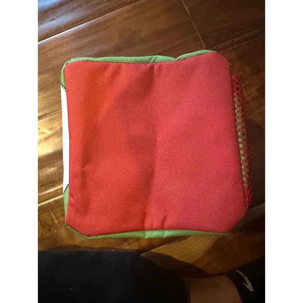 Thirty-One Snowman Littles Carry-All Caddy Green Red Holiday Gift Bag Organizer